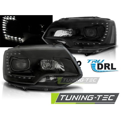 Оптика альтернативная передняя Tuning-Tec TrueDRL Volkswagen T5 (2010-2015) черная