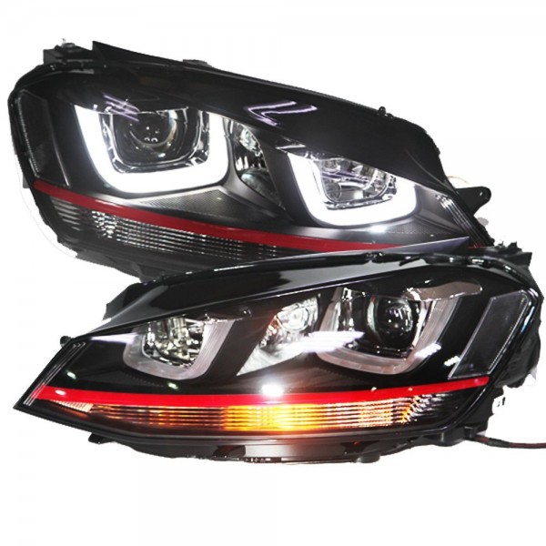 Оптика альтернативная передняя GTI Style Volkswagen Golf 7 (2012-...) черная
