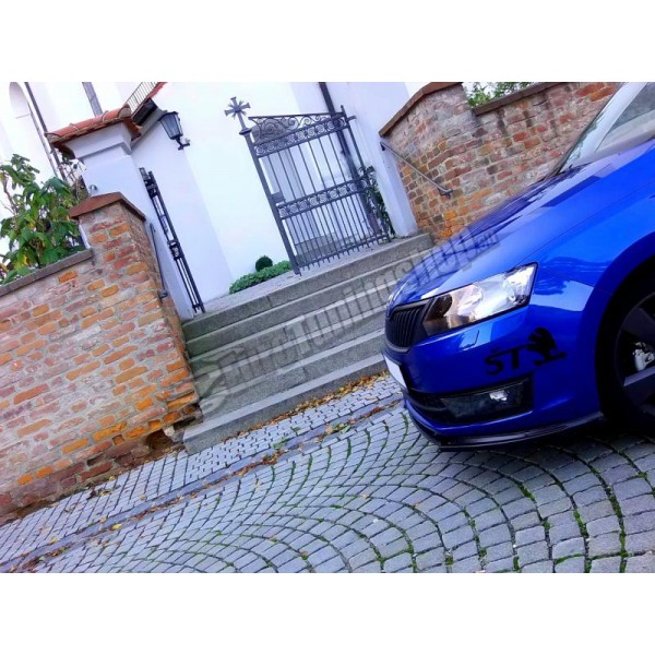 Сплиттер переднего бампера Skoda Rapid (2012-...)