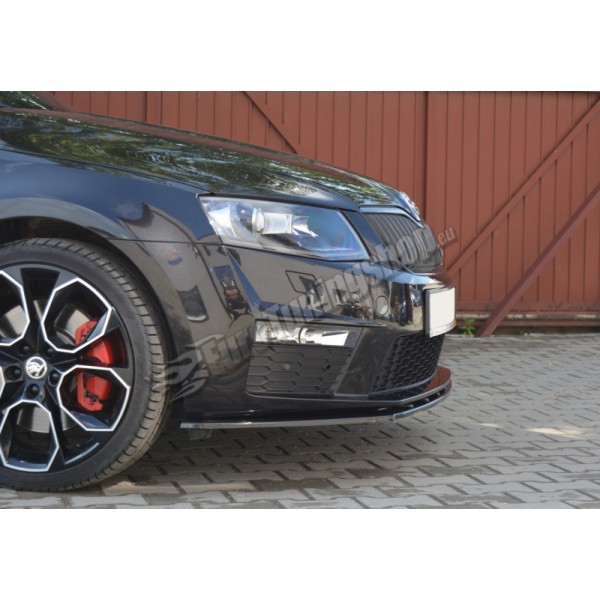 Сплиттер юбка бампера Skoda Octavia III A7 RS (2012-...)