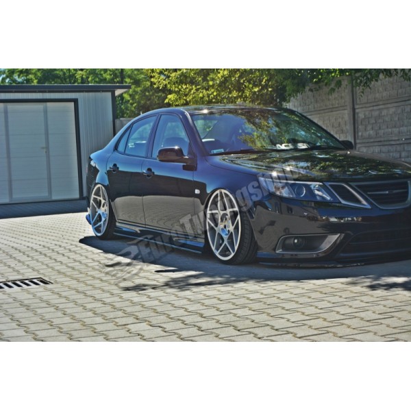 Накладки на пороги Maxton Design Turbo-X Saab 9-3 II (2007-2011)