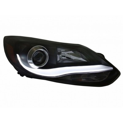 Оптика альтернативная Tube Light передняя Ford Focus III (2011-2015) черная