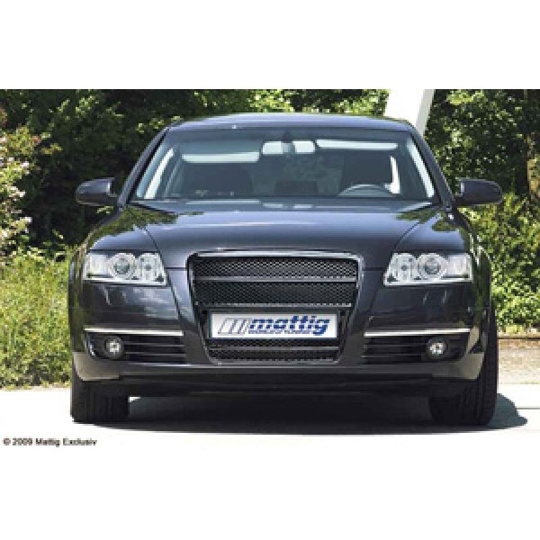 Решетка радиатора без значка черная Audi A6 C6 (2004-2007)