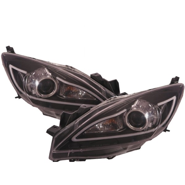 Оптика альтернативная передняя TubeLight Mazda 3 (2010-2013) черная