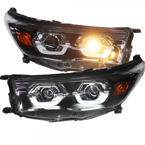 Оптика альтернативная передняя VW стиль Toyota Highlander II U40 (2010 – 2013) черная