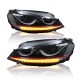 Оптика альтернативная передняя GTI Tube Volkswagen Golf VI (2012-...) черная