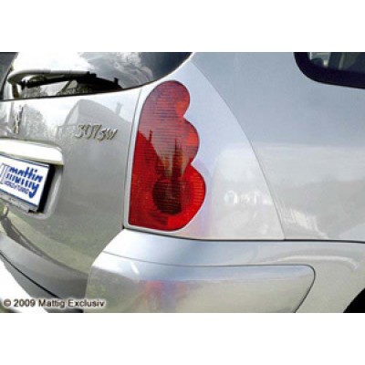Накладки на фонари Peugeot 307 Универсал (2001-2008)