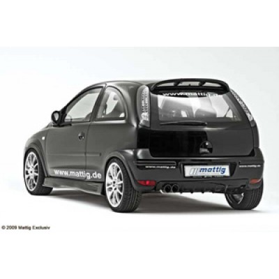 Юбка диффузор заднего бампера Opel Corsa C (2000-2006)