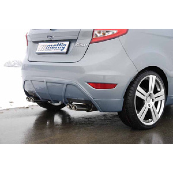 Юбка диффузор заднего бампера тюнинг Ford Fiesta IV (2008-...)