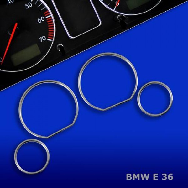 Хромированные кольца в щиток приборов BMW e36 3 серия (1990-1998)