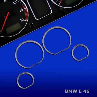Хромированные кольца в щиток приборов BMW e46 3 серия (1998-2005)