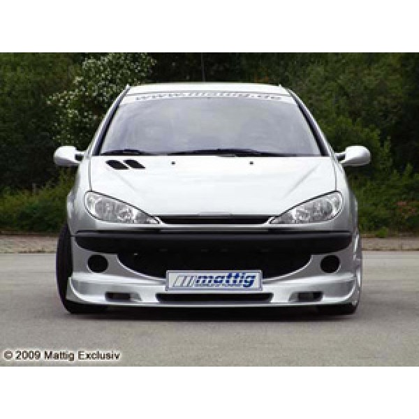 Юбка спойлер переднего бампера Peugeot 206 (1998-...)