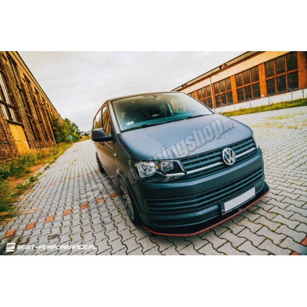 Накладка сплиттер Maxton Design переднего бампера Volkswagen T6 (2015-...)