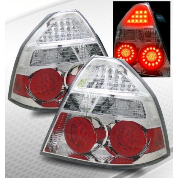 Оптика альтернативная тюнинг задняя LED Chevrolet Aveo (2006-2010)  красно-тонированная
