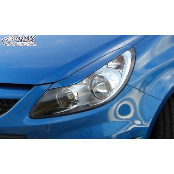 Реснички накладки на фары RDX Opel Corsa D (2006-2011)