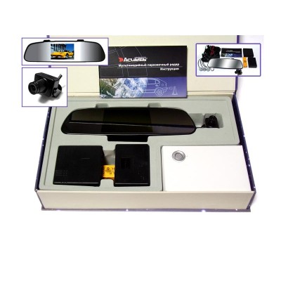 Парктроник+камера заднего вида Acumen CRM-350T (чёрные датчики)