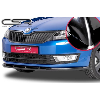 Юбка спойлер переднего бампера CSR Automotive Skoda Rapid (2012-...) глянец