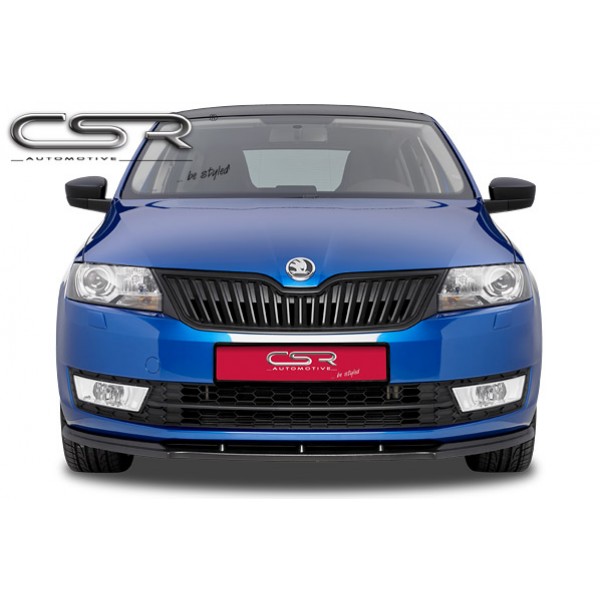 Юбка спойлер переднего бампера CSR Automotive Skoda Rapid (2012-...) глянец