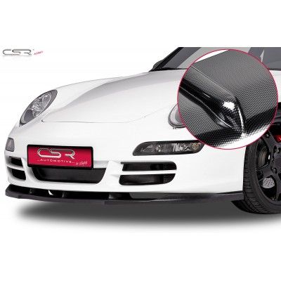 Юбка накладка переднего бампера CSR Carboon Look Porsche 911 (997) (2004-2008)
