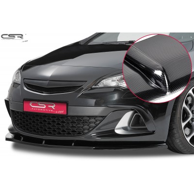 Юбка накладка переднего бампера CSR Carboon Look Opel Astra J GTC/OPC (2010-...)