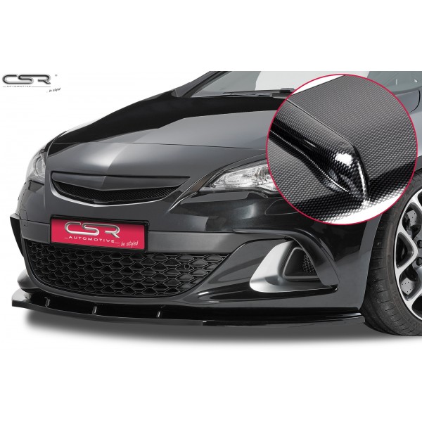 Юбка накладка переднего бампера CSR Carboon Look Opel Astra J GTC/OPC (2010-...)