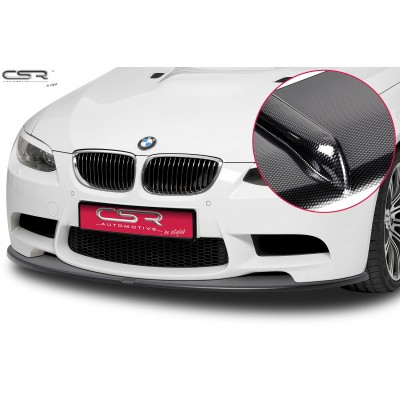 Юбка накладка переднего бампера CSR Carboon Look BMW M3 e92/93 3 серия (2006-2012)