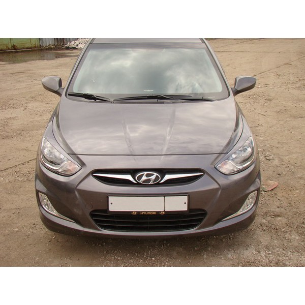Ресницы накладки на фары Hyundai Solaris (2010-...)