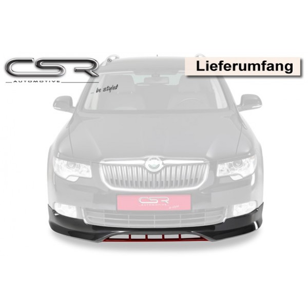 Юбка переднего бампера Skoda Superb II 3T (2008-...)