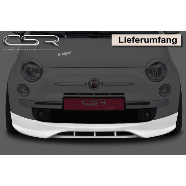 Юбка спойлер переднего бампера Fiat 500 (2007-...)