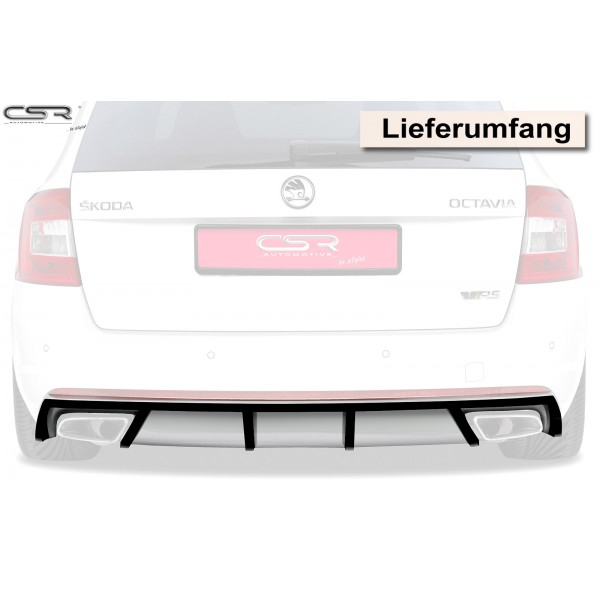 Юбка диффузор СSR Automotive заднего бампера Skoda Octavia III A7 RS (2012-...)