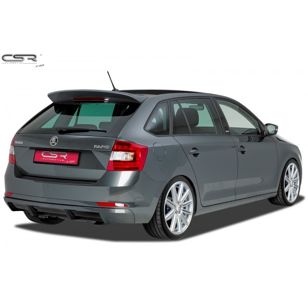 Юбка диффузор заднего бампера Skoda Rapid Spaceback (2012-...)