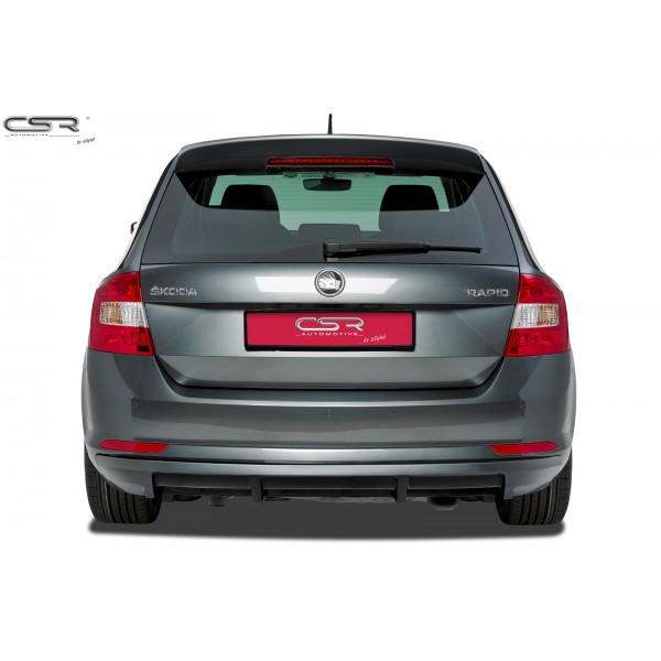 Юбка диффузор заднего бампера Skoda Rapid Spaceback (2012-...)