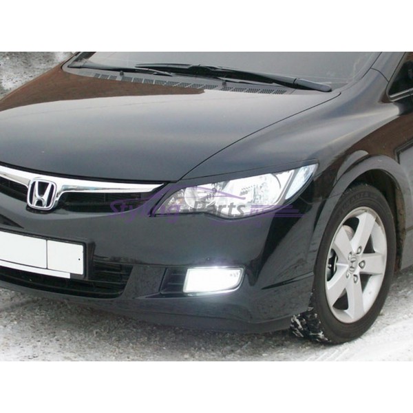 Реснички на фары var №1 узкие Honda Civic 4D (2006-2012)