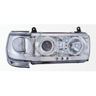 Оптика альтернативная Angel Eyes передняя Toyota Land Cruiser 80 (1990-1997) хром