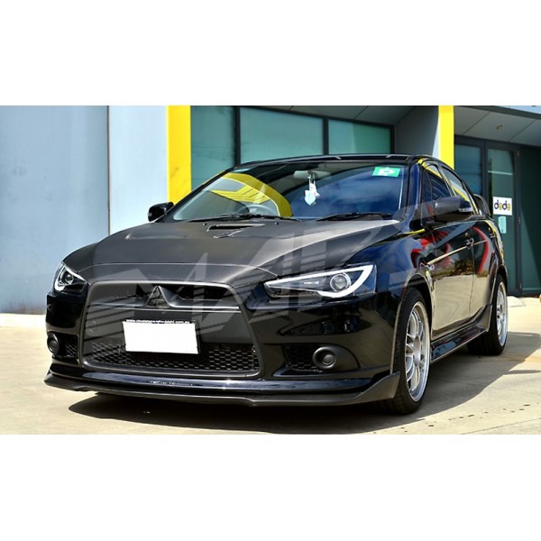 Оптика альтернативная передняя Audi Style Mitsubishi Lancer X (2007-...) черные