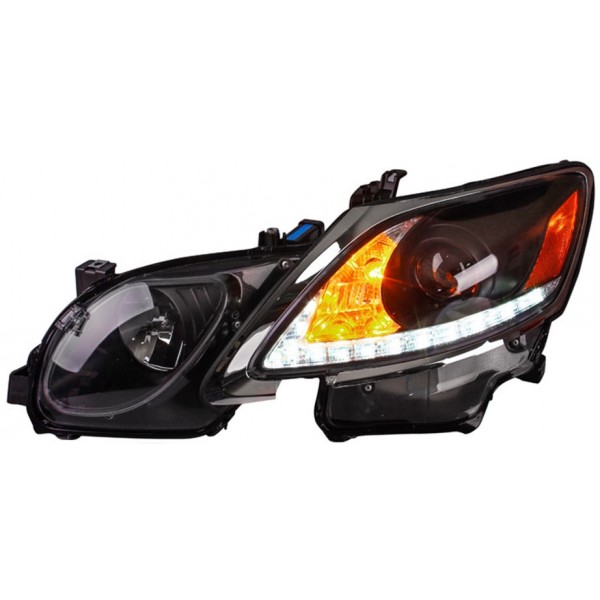Оптика передняя тюнинг DayLine Lexus GS II GS300/GS350/GS450/GS460 (2005-2009) черная