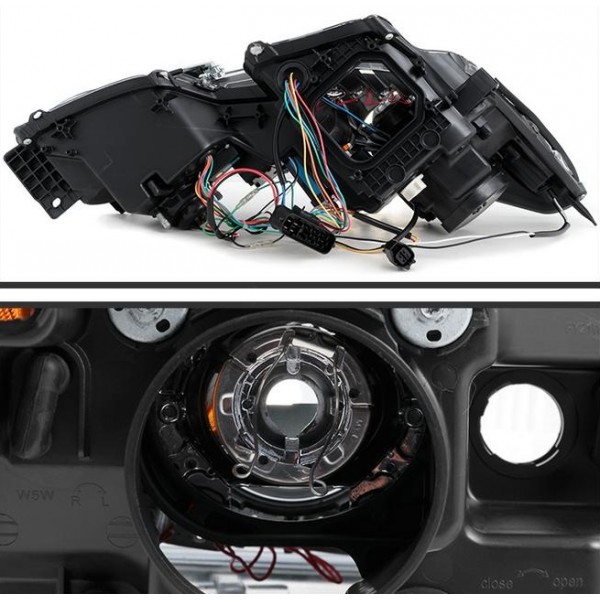Оптика передняя тюнинг DayLine Lexus GS II GS300/GS350/GS450/GS460 (2005-2009) черная