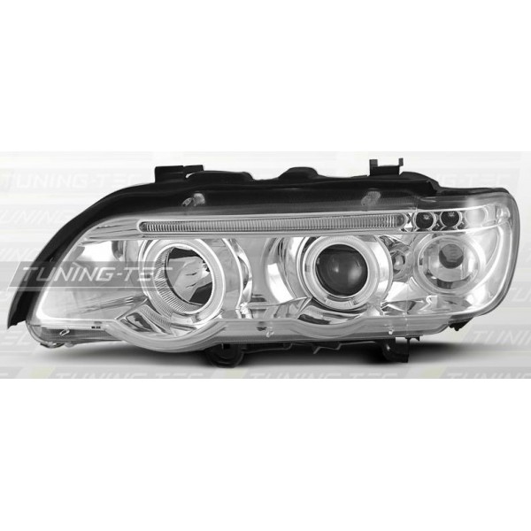Оптика альтернативная передняя BMW e53 X5 (1999-2003) хром