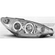 Оптика альтернативная передняя Peugeot 206 (2002-...) хром