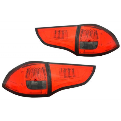 Оптика альтернативная тюнинг LED задняя Mitsubishi Pajero Sport (2009-...) красно-тонированная