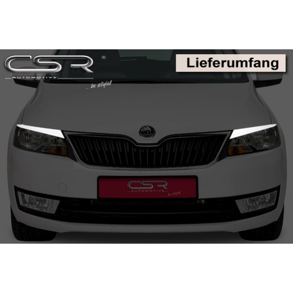 Ресницы накладки на фары Skoda Rapid (2012-...)