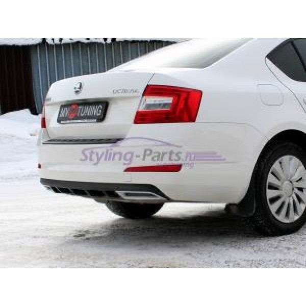Юбка диффузор заднего бампера Skoda Octavia III A7 (2012-...)