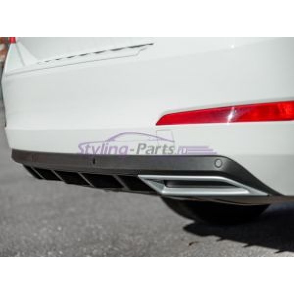 Юбка диффузор заднего бампера Skoda Octavia III A7 (2012-...)