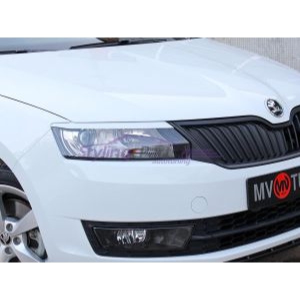 Реснички на фары var №1 короткие Skoda Rapid (2012-...)