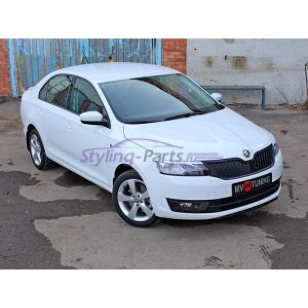 Реснички на фары var №1 короткие Skoda Rapid (2012-...)