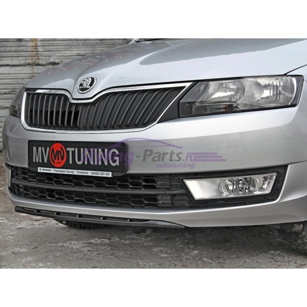 Спойлер переднего бампера Skoda Rapid (2012-...)
