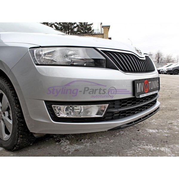 Спойлер переднего бампера Skoda Rapid (2012-...)