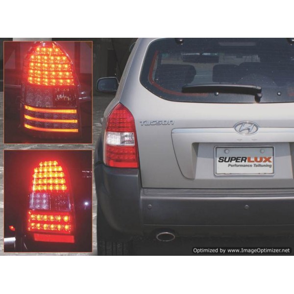Оптика альтернативная задняя светодиодная Hyundai Tucson (2004-2010) красно-белая