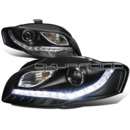 Оптика альтернативная JunYan Devil Eyes Audi A4 B7 (2004-2008) черная