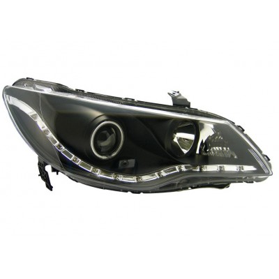 Оптика альтернативная Devil Eye передняя Honda Civic VIII 4D (2006-2012) черная